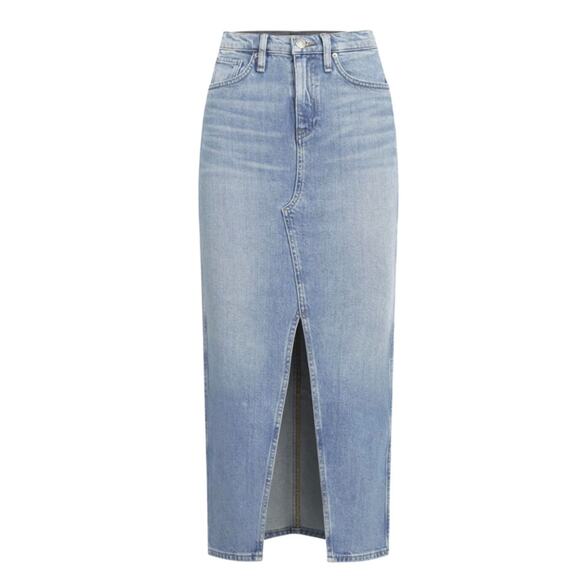 Hudson Reconstructed Denim Midi Skirt in Offshore - Picture 5 of 15